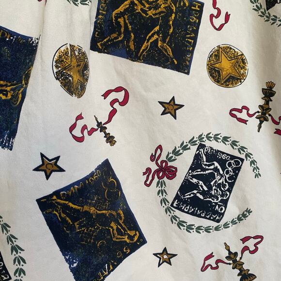 Vintage Tommy Hilfiger 90s Olympic Crest Print Button Down Shirt Medium - Picture 11 of 11